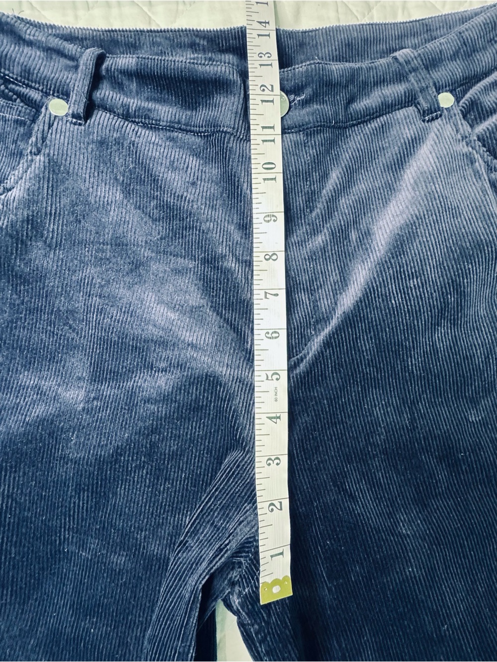 STAUD Grayson Corduroy Wide Leg Pants Navy Size 10 - Picture 13 of 15